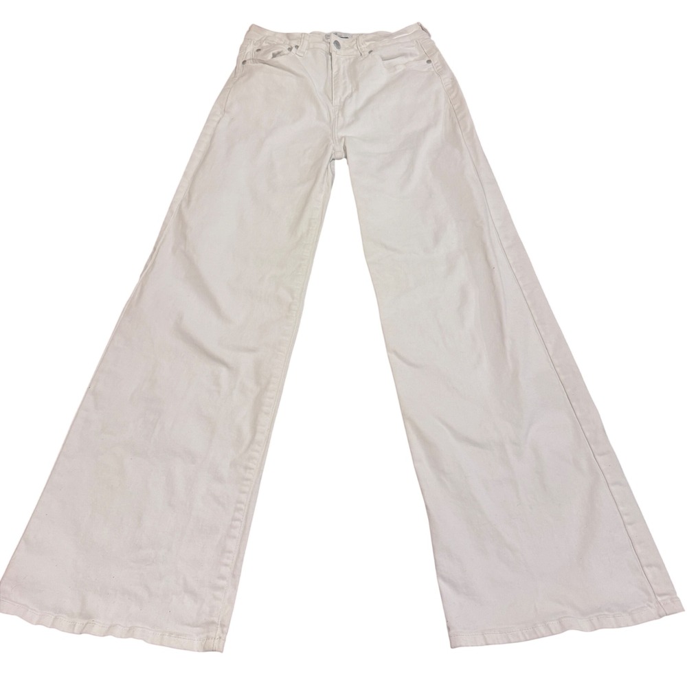 NWOT Oneso Crispy White Wide Leg High Rise Flare Jeans RSW8071 Size 7/28 Classic